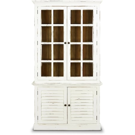 2 Door Cottage Cabinet with Glass Doors