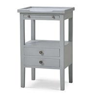 2 Drawer Side Table with 1 Pull Out Shelf