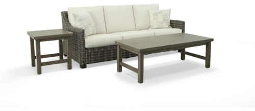 Sofa With 6" Cushion - Hickory