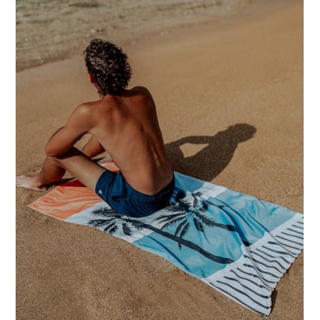 Bamboo Beach Towel in Palm Stripe