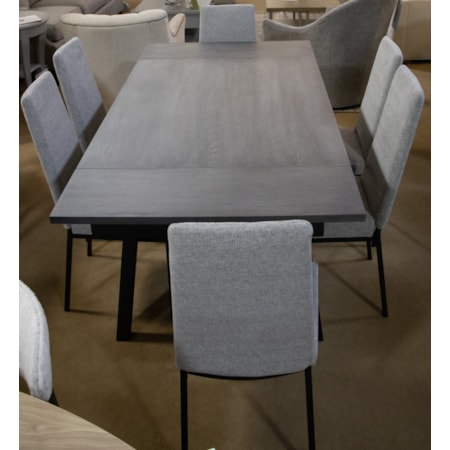 7 Piece Dining Set with Upholstered Chairs