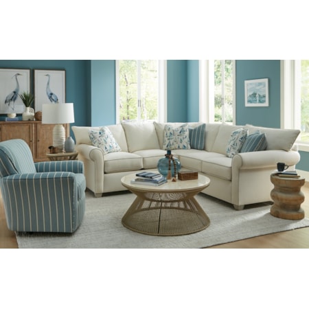 Casual Upholstered Sectional