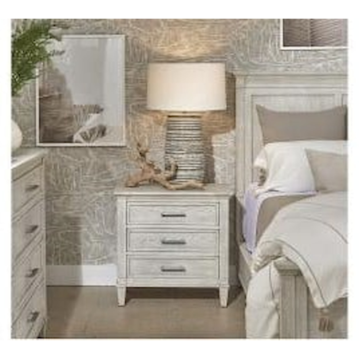 Esprit Decor Home Collection Pacific Collection 3 Drawer Nightstand