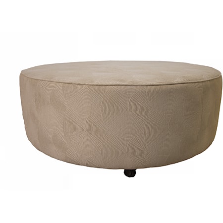 Large Round Ottoman with Casters