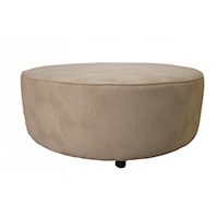 Large Round Ottoman with Casters