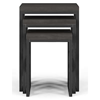 Set of 3 Nesting Table in a Two-Tone Midnight/Greystone Finish