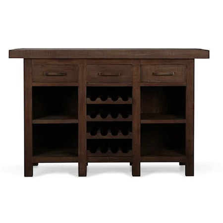 Tuscan Bar with Wine Rack and Drawers