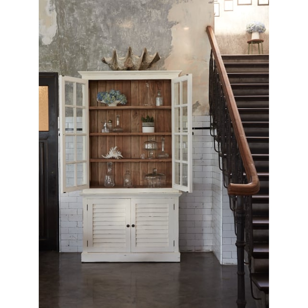 Bramble Cottage 2 Door Cottage Cabinet with Glass Doors