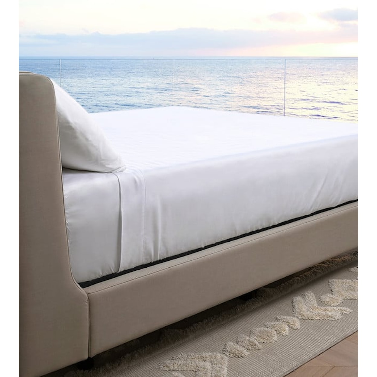 Cariloha Resort Bamboo Bed Sheets Split King Resort Bamboo Sheets in White