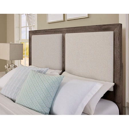 Upholstered Headboard with Linen Panels
