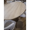 Amisco Gemma/Wyatt Oval Dining Table w/ Pedestal Base & 6 Sides