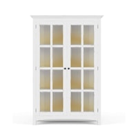 Aries Glass Door Cabinet with LED Lights