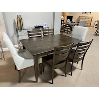 Customizable 7 Piece Dining Set with 2 Arm Chairs, 4 Side Chairs and Table