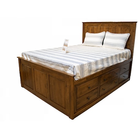 Queen Chest Bed with 9 Drawer Storage
