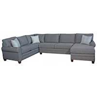 3 Piece Sock Arm Sectional with Chaise