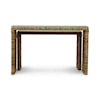 Bramble Casegood Rush Nesting Console Tables with Glass Tops