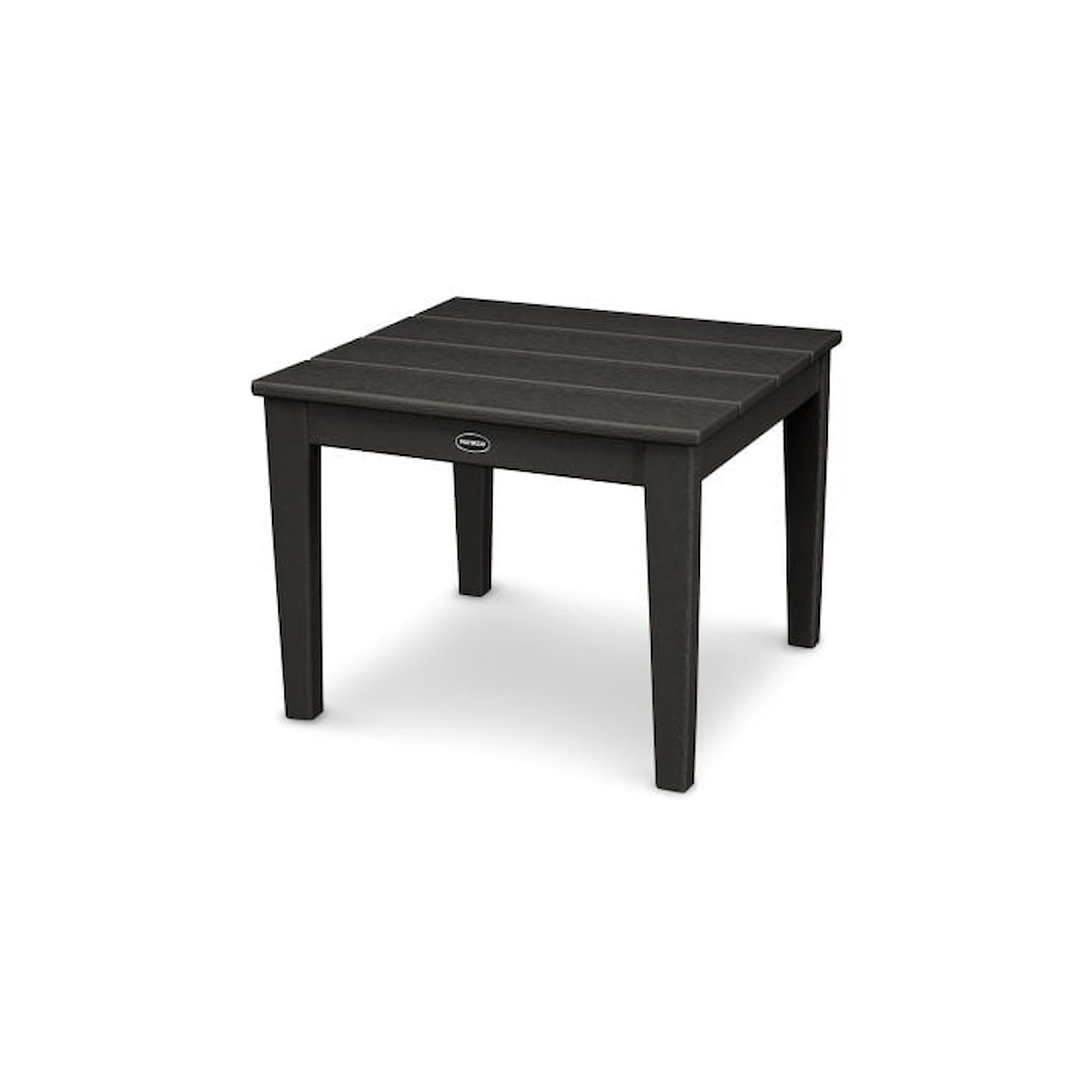 Polywood Table Collection Newport 22" Square End Table in Black