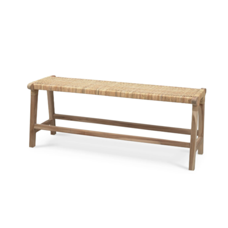 Logan Bench with Rattan