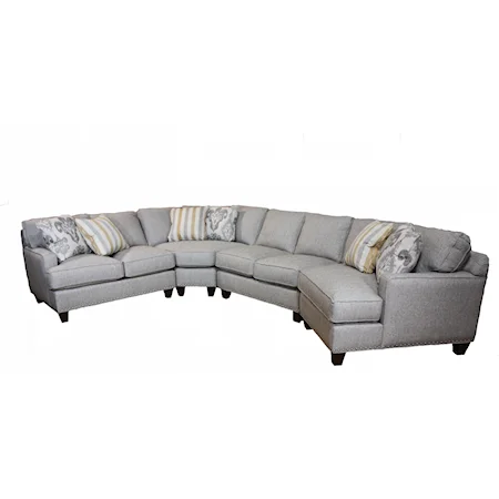 Customizable 4 PC Corner Sectional with Cuddler