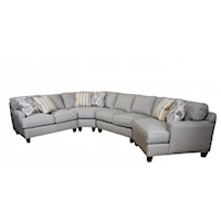 Customizable 4 PC Corner Sectional with Cuddler