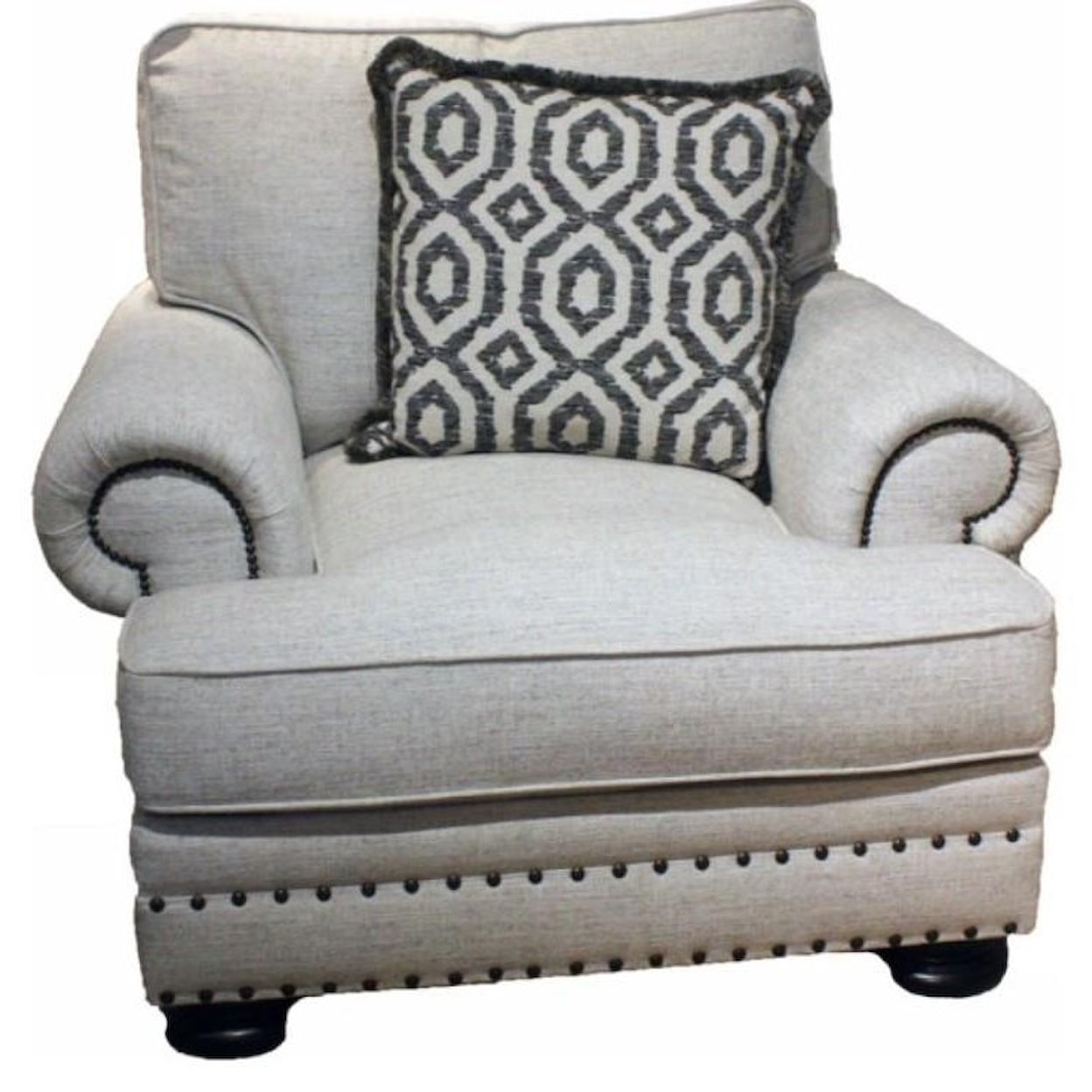 Bernhardt Foster  Upholstered Chair and Ottoman