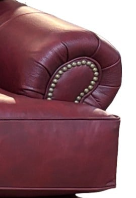 Customizable Leather Sofa w/Nail Head