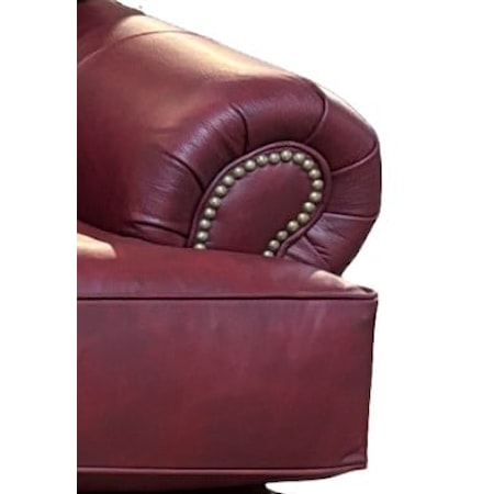 Customizable Leather Sofa w/Nail Head