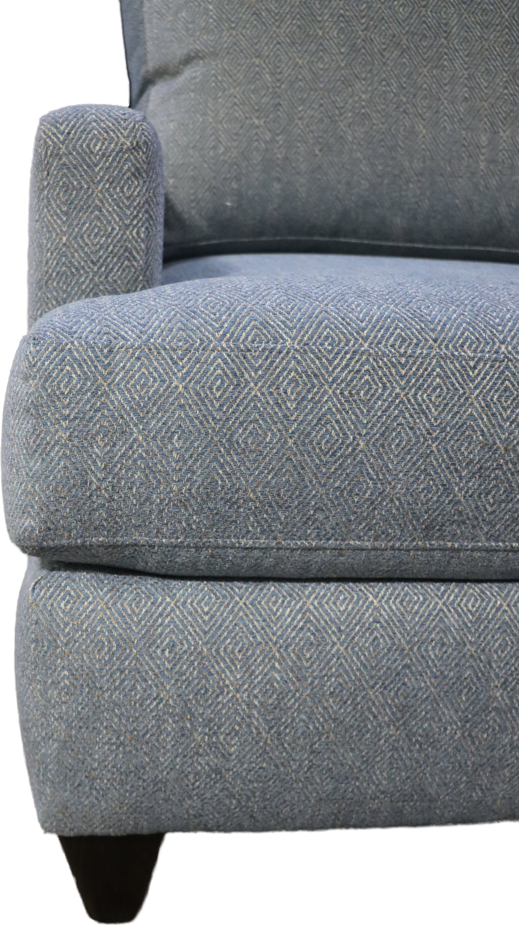 Custom Upholstered Chair with Slope Arms