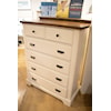 Vaughan Bassett Lancaster County Two-Tone 5 Drawer Chest