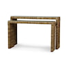 Bramble Casegood Rush Nesting Console Tables with Glass Tops