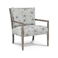 Contemporary Accent Chair with Exposed Wood Frame