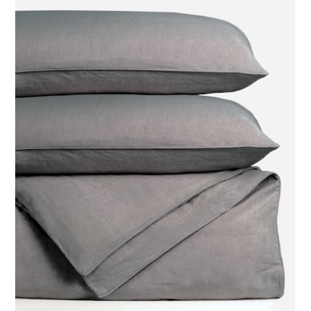 King Linen Duvet Cover Set in Onyx