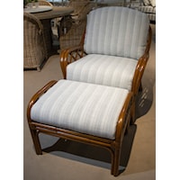 Rattan Chair & Ottoman