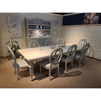11 PC Set with 8 Side Chairs, Table with Leaves, Hutch and Buffet