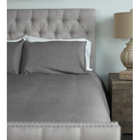 King Linen Duvet Cover Set in Onyx