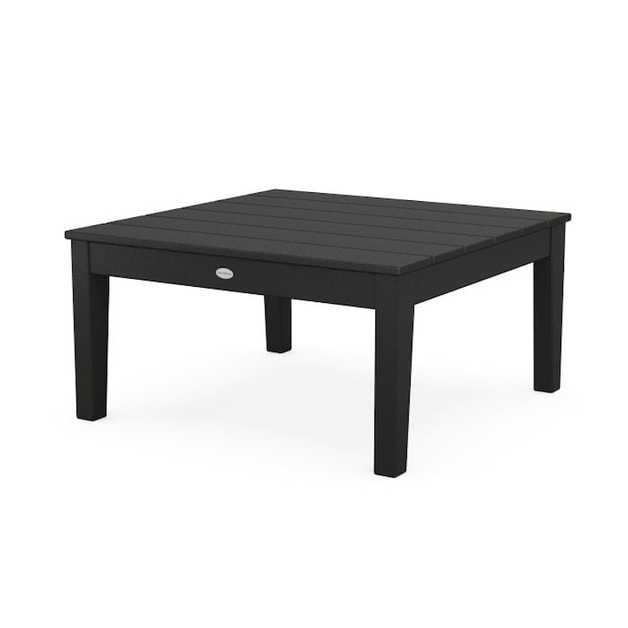 Polywood Table Collection Newport 36" Square Cocktail Table in Black