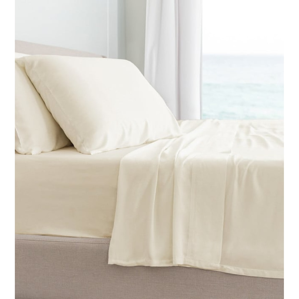 Cariloha Classic Bamboo Bed Sheet Set Queen Classic Bamboo Sheet Set in Ivory