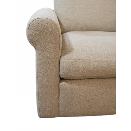 Transitional Chair with Roll Arms