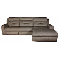 3 Piece Power Reclining Sectional with Chaise and Power Headrests