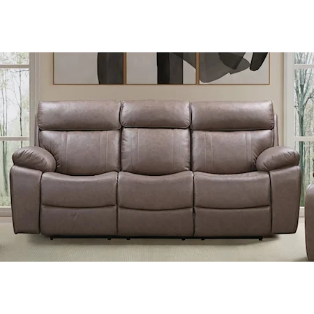 Manual Reclining Sofa with Drop Down Table