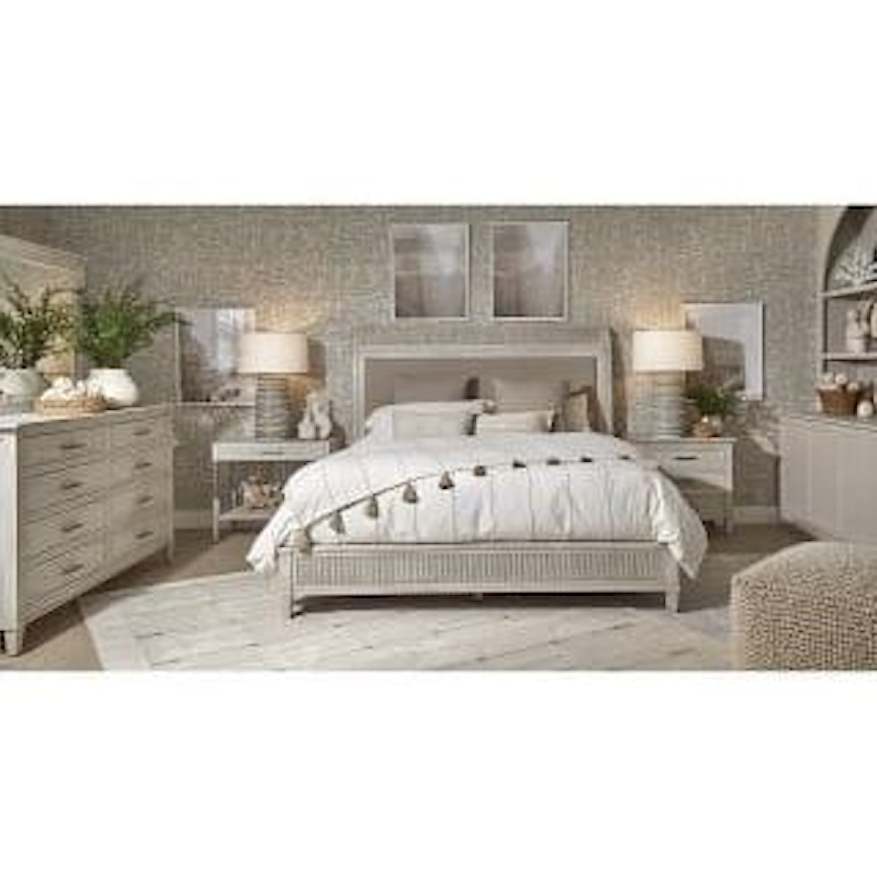 Esprit Decor Home Collection Pacific Collection Upholstered Sleigh Bed