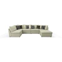 6 Piece Modular Sectional with Ottoman