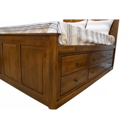 Queen Chest Bed with 9 Drawer Storage