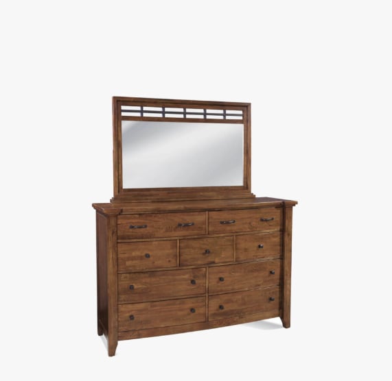 Solid Wood Dresser &amp; Mirror