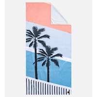 Bamboo Beach Towel in Palm Stripe