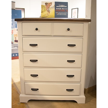 Two-Tone 5 Drawer Chest