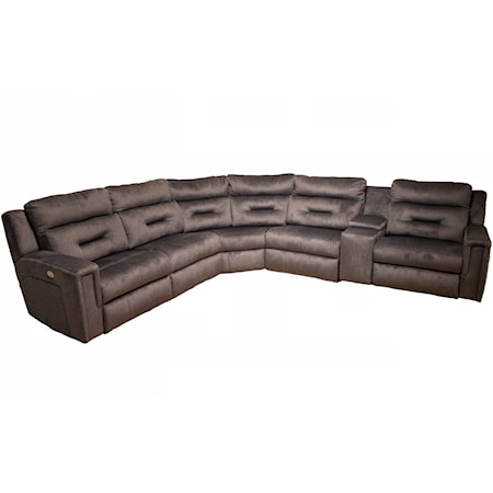 6 Piece Power Reclining Sectional