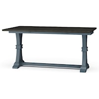 Archer Folding Sofa Table in Two-Tone Shale Blue/Smoky Gray Finish