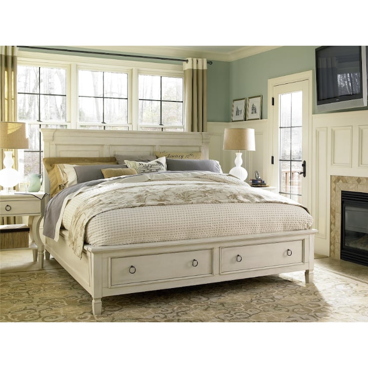 Universal Summer Hill 4 Piece King Storage Bedroom