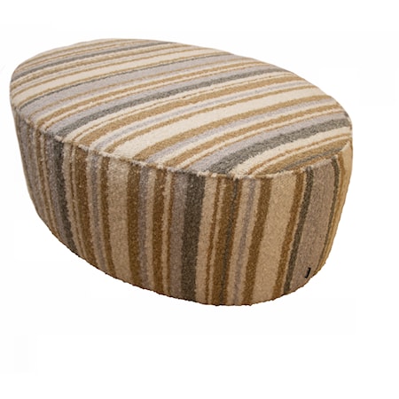 Oval Ottoman with 1" Rotables